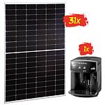 Promotional set PV panel, silver frame + DeLonghi fully automatic coffee machine