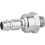 Pneumatic swivel joint plug