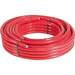 PE-RT multilayer composite pipe with red insulation (6 mm) in rolls