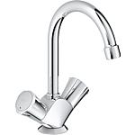 2-handle washbasin mixer Grohe Costa, projection 137 mm, chrome, swivel-mounted