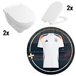 Pack promotionnel 2 x Pack combiné V&B O.Novo + 2 x Lunettes WC O.Novo, Softclose + maillot original DFB - domicile 2024 adidas