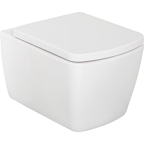 Wand-Tiefspül-WC Aldoma BxHxT: 360x355x500 mm Spülrandlos Keramik weiß