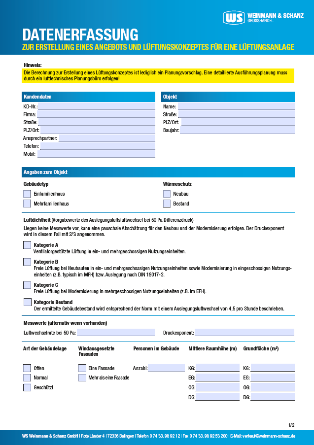 <p>Lüftungsanlage Datenerfassung</p> <p> </p>