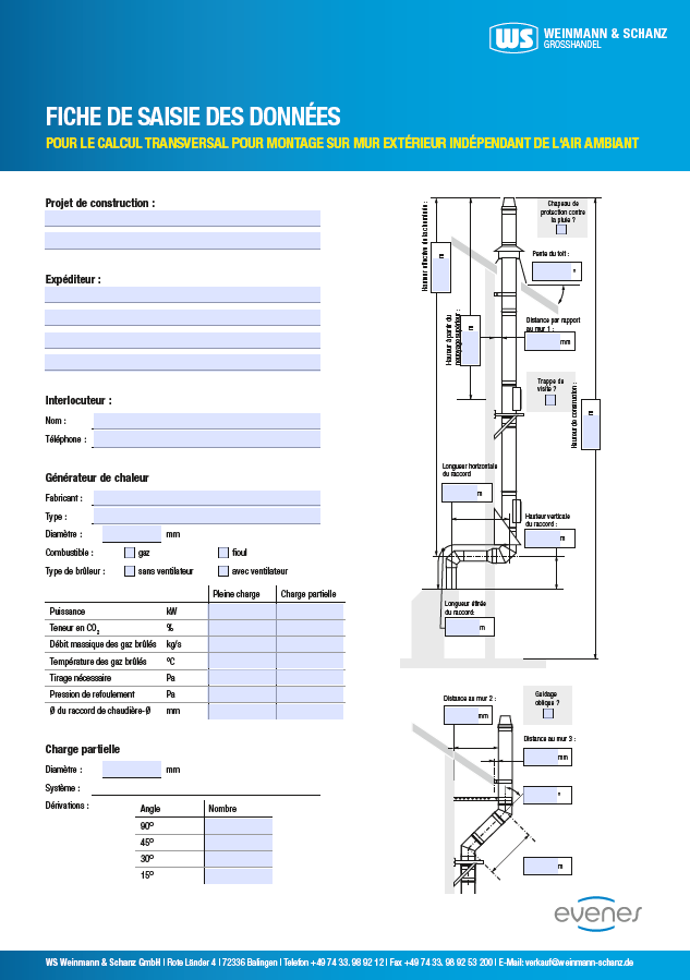 <p>Enregistrement des données evenes Cheminée plastique montage extérieur</p>