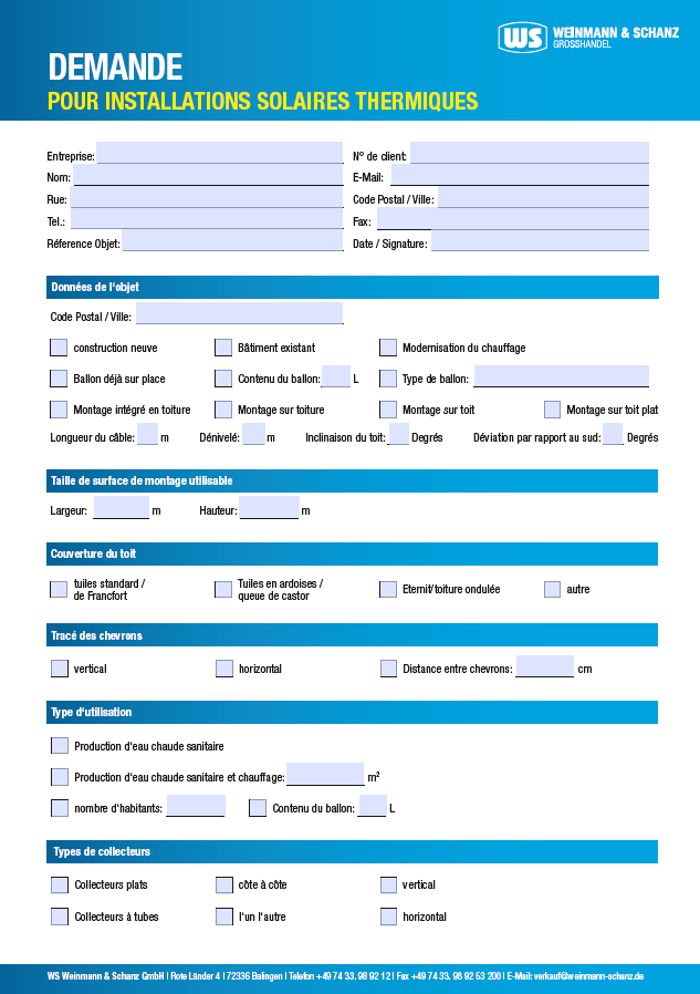 <p>Installations solaires thermiques</p> <p> </p> <p> </p>