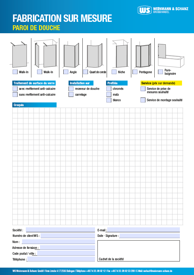 <p>Parois de douche sur mesure</p> <p> </p>