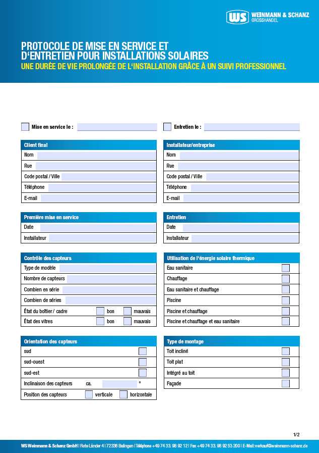 <p>Procès-verbal d'entretien des installations solaires</p> <p> </p>