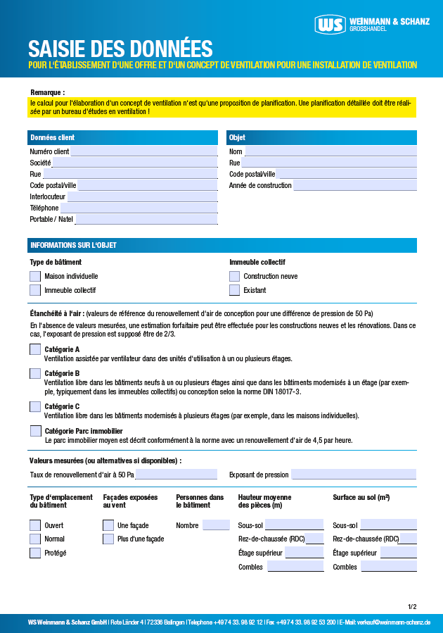 <p>Enregistrement des données du système de ventilation</p> <p> </p>