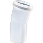 Plastic flue gas elbow, single-wall 15°