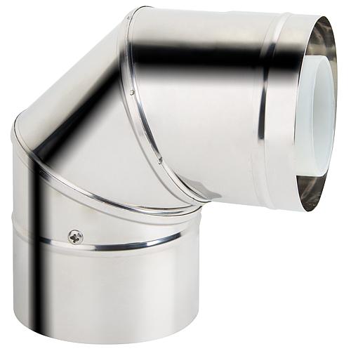 Flue gas elbow, stainless steel 87° Standard 1