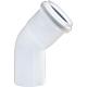 Plastic flue gas elbow, single-wall 45°