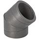 Coude de ventilation ISO 45°