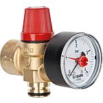Safety valve with manometer, suitable for Buderus/Sieger: GB162
