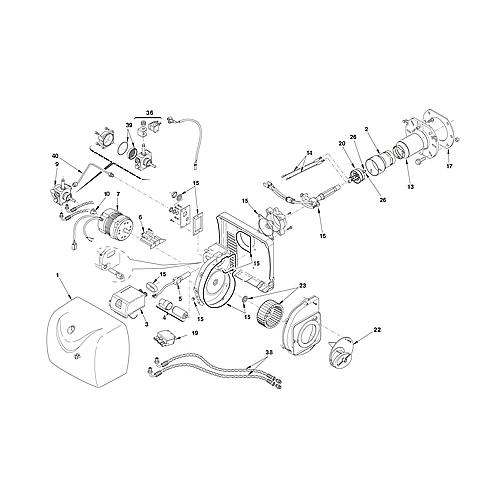 Pièces de rechange pour Riello RES G30/40/50 MRBLU
 Standard 1