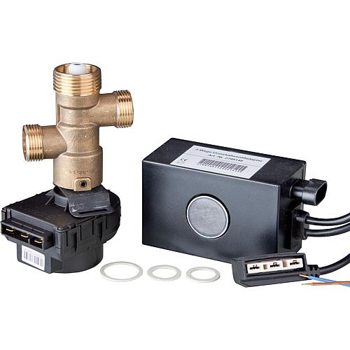 3-way changeover valve with valve adapter, suitable for Wolf: GG/GU-2/GB ET-SET Standard 1