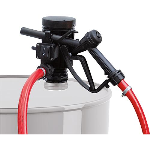 Electric Piusi barrel pump set Pico, with manual delivery valve