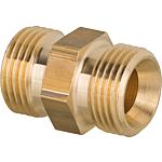 Brass double nipple both sides 3/8" with inner taper 60°