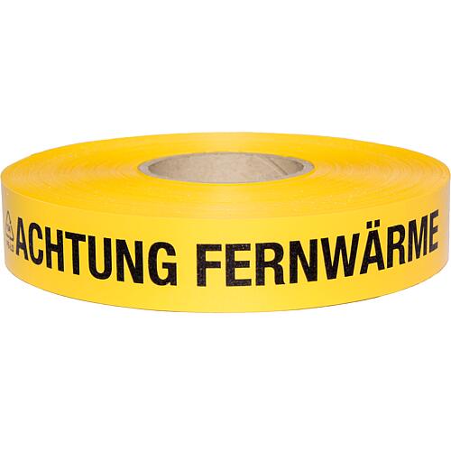 Pipe warning tape “Achtung Fernwärme” (Attention District Heating), yellow, L=250 m