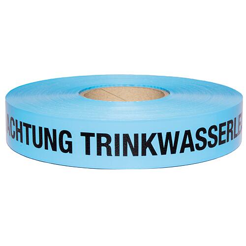 Pipe warning tape “Achtung Trinkwasserleitung” (Attention Drinking Water Pipe), blue, L=250 m