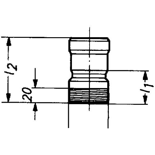 Connection pieces with external thread