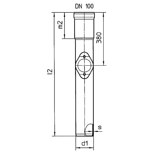 Rain stand pipe made of steel, round Standard 2