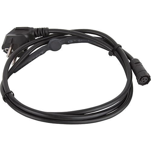 Plug connection cable for heating tape, 2 m, with thermostat, connection IP67