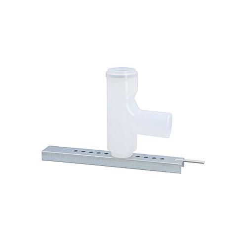 Plastic support elbow with support rail, single-wall 87° 360° Grad 1