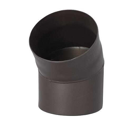 Coude tube de fumee laqué DN150, 45°, noir