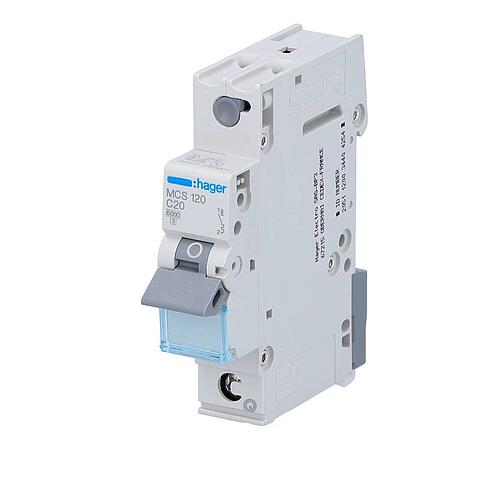 Circuit breaker Hager 1p,C20A,6kA,MCS120,QuickConnect