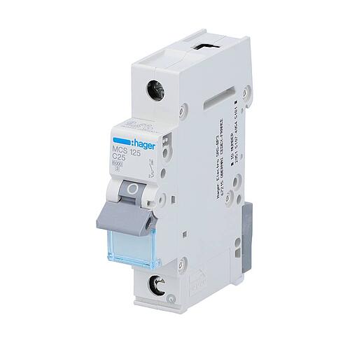 Circuit breaker Hager 1p,C25A,6kA,MCS125,QuickConnect