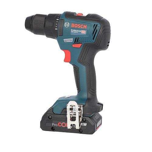 Cordless drill driver Bosch 18 V GSR 18V-55 with 2x 4.0 Ah ProCORE batteries and charger