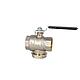 Superfilter ball valve DN25 (1") with filter and solenoid, steel lever Black