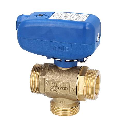 Electric ball valve MUT TMO XL 3-way, SPST control, 230 V, DN 32(1 1/4") AG