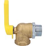 Gas shut-off ball valve for double pipe meter