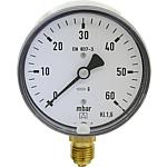 Capsule pressure gauge made of stainless steel for air and gas