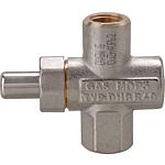Pressure gauge pushbutton valve
