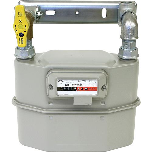 Gas meter connection plate