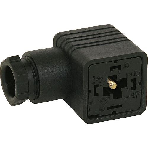 Cable socket, 3-pin + E, black Standard 1