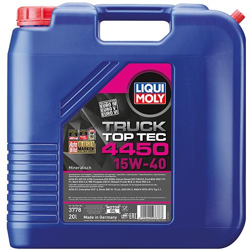 Huile moteur (véhicules utilitaires) LIQUI MOLY Top Tec Truck 4450 15W-40 Standard 1