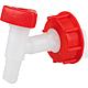 Drain tap plastic white/red for 25 litre canisters