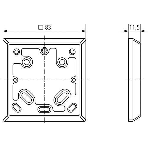 Plaque d'adaptation pour thermostat d'ambiance RAM 701, - RAM 708 Anwendung 2