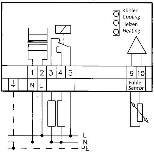 Régulateur de température TR 524 93 avec sonde à distance Standard 2