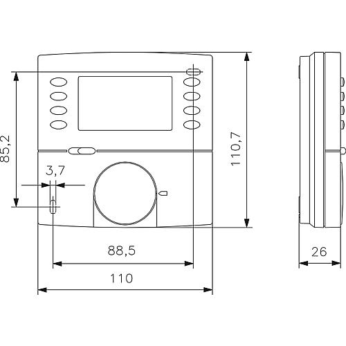 Wireless heating control system - TRANSMITTER, model FTRFBu-180.121