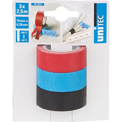 Fabric adhesive tape set