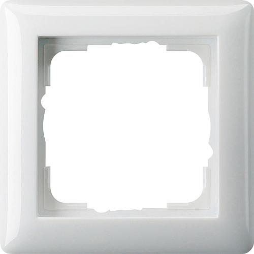 Cache cadre 1 prise GIRA standard 55, blanc pur brillant