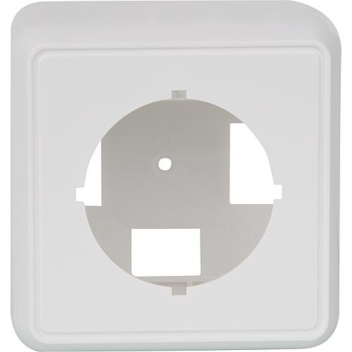 Surface mounting set 80x80x40 mm for connection socket Alpine white 1 piece