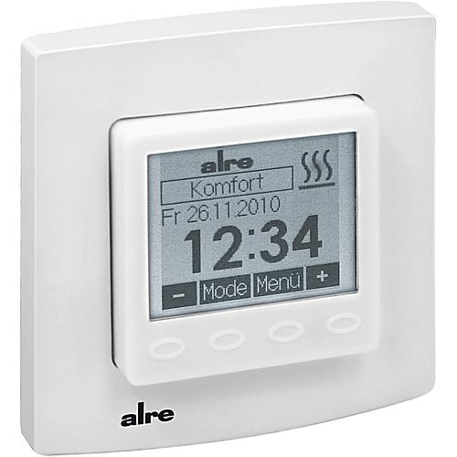 Flush-mounted room thermostat Alre electr. w. cover Covers pure white glossy with frames, HTRRUu-210.021#21