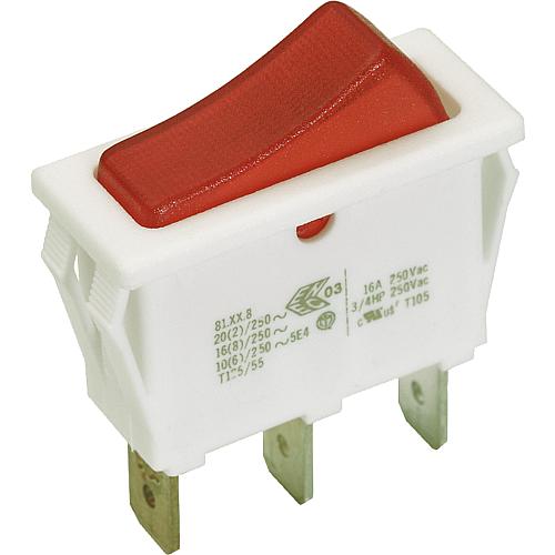 Rocker switch, off-switch 1-pin, blank Standard 1