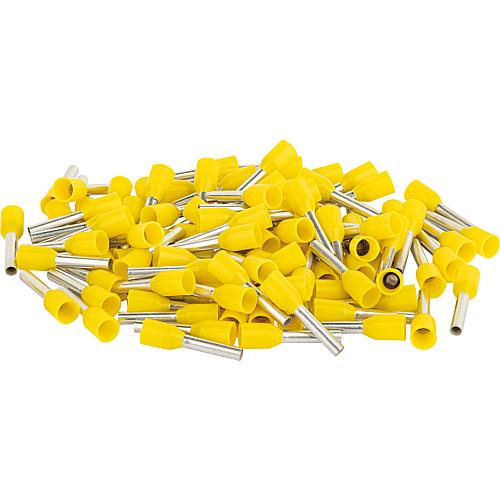 Wire end ferrule isolated 1.0 x 14 yellow 1 bag of 100