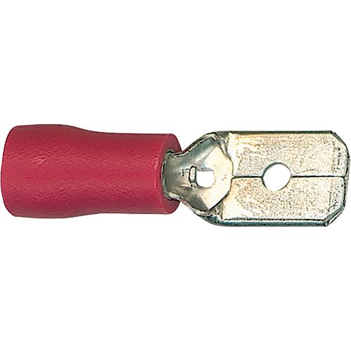 Male crimp terminal, red, half insulated Standard 1